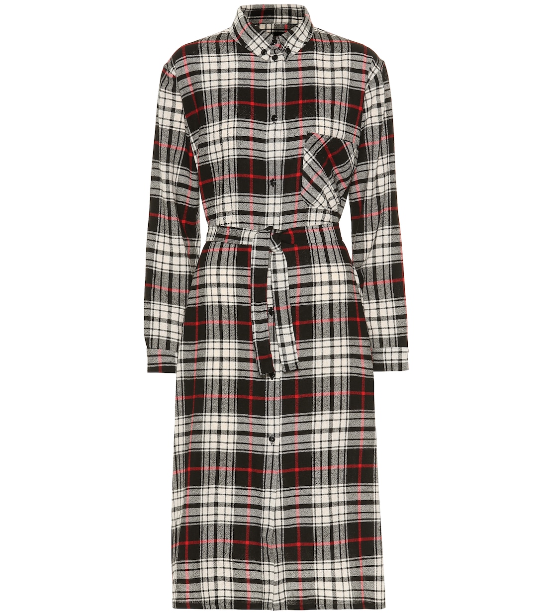 Checked wool-blend shirtdress | Woolrich