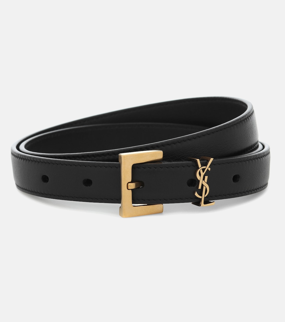 Gurtel Cassandre aus Leder in Schwarz Saint Laurent Mytheresa