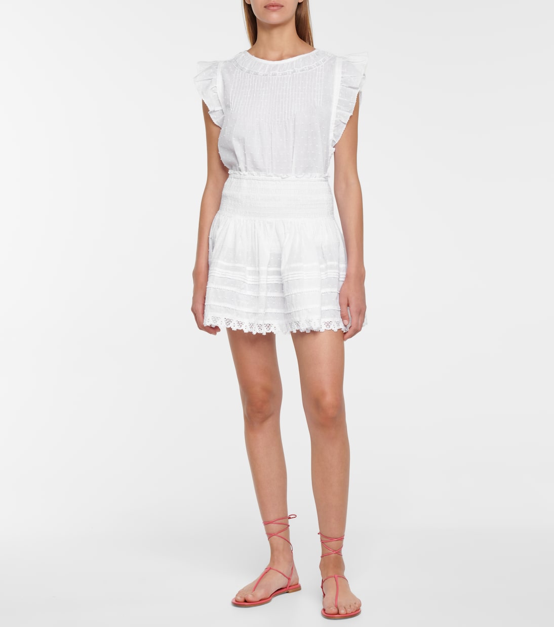 Galia cotton miniskirt | Poupette St Barth