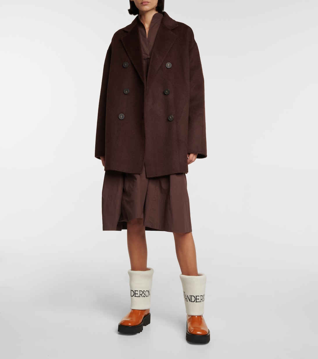 Logo-intarsia leather boots | JW Anderson