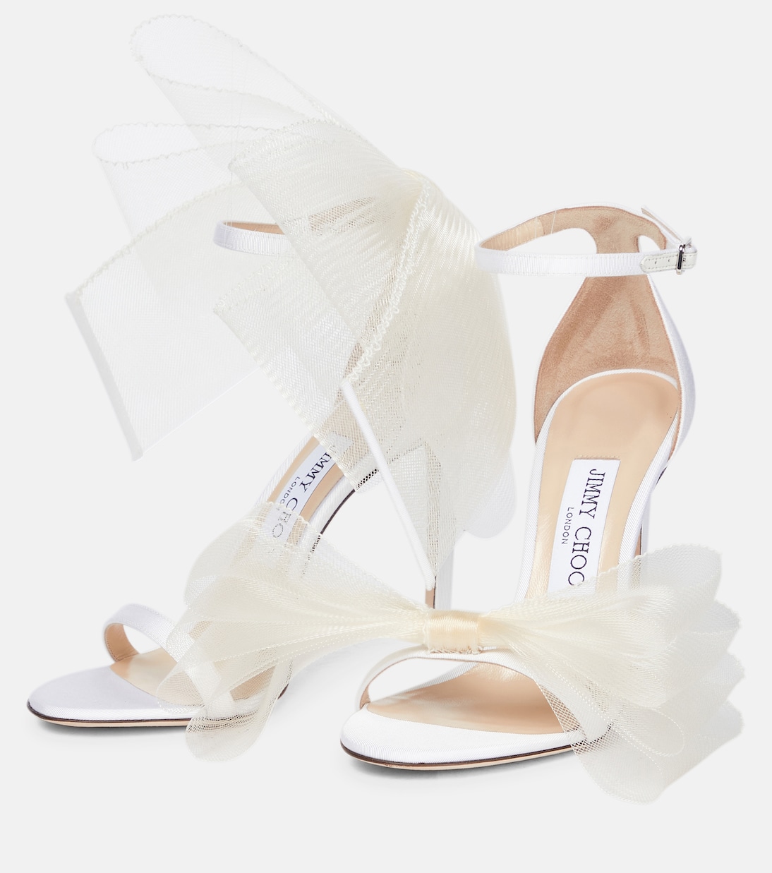 Aveline 100 bow-trimmed sandals | Jimmy Choo
