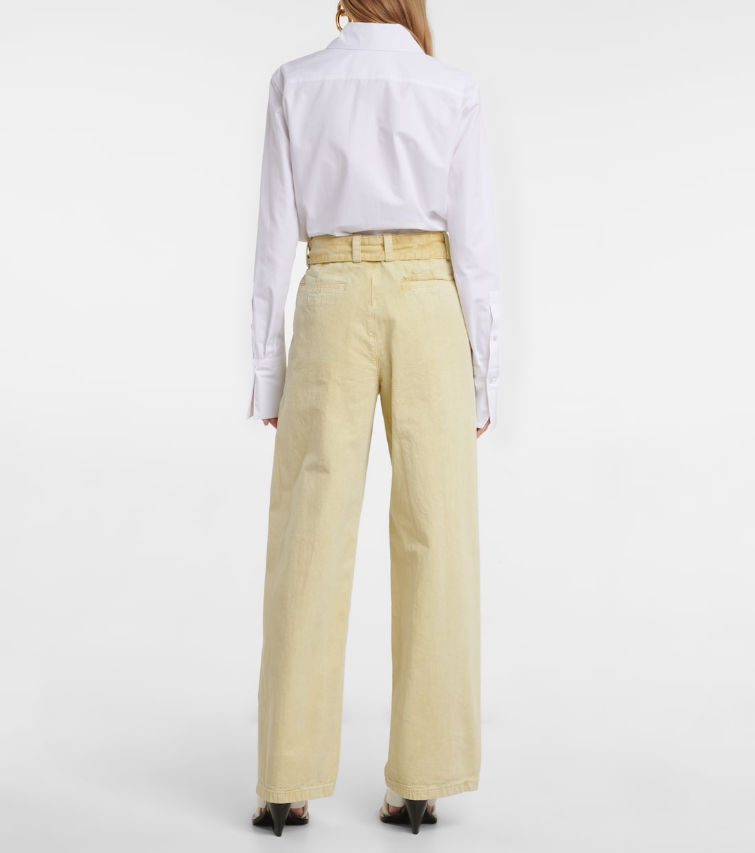 Cotton high-rise wide-leg pants | Jil Sander