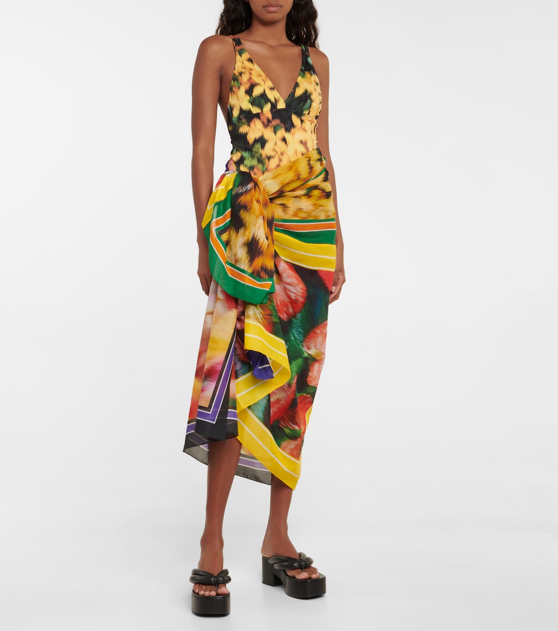Printed cotton scarf | Dries Van Noten