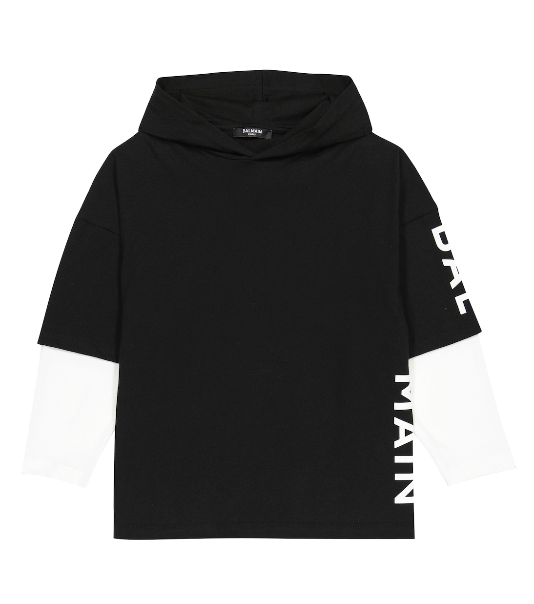 로고 코튼 후디 | Balmain Kids