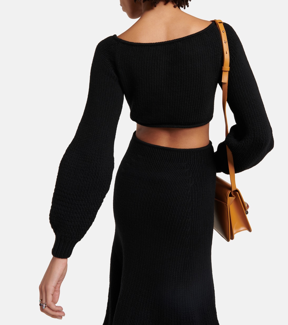 Cutout cashmere and wool midi dress | Chloé