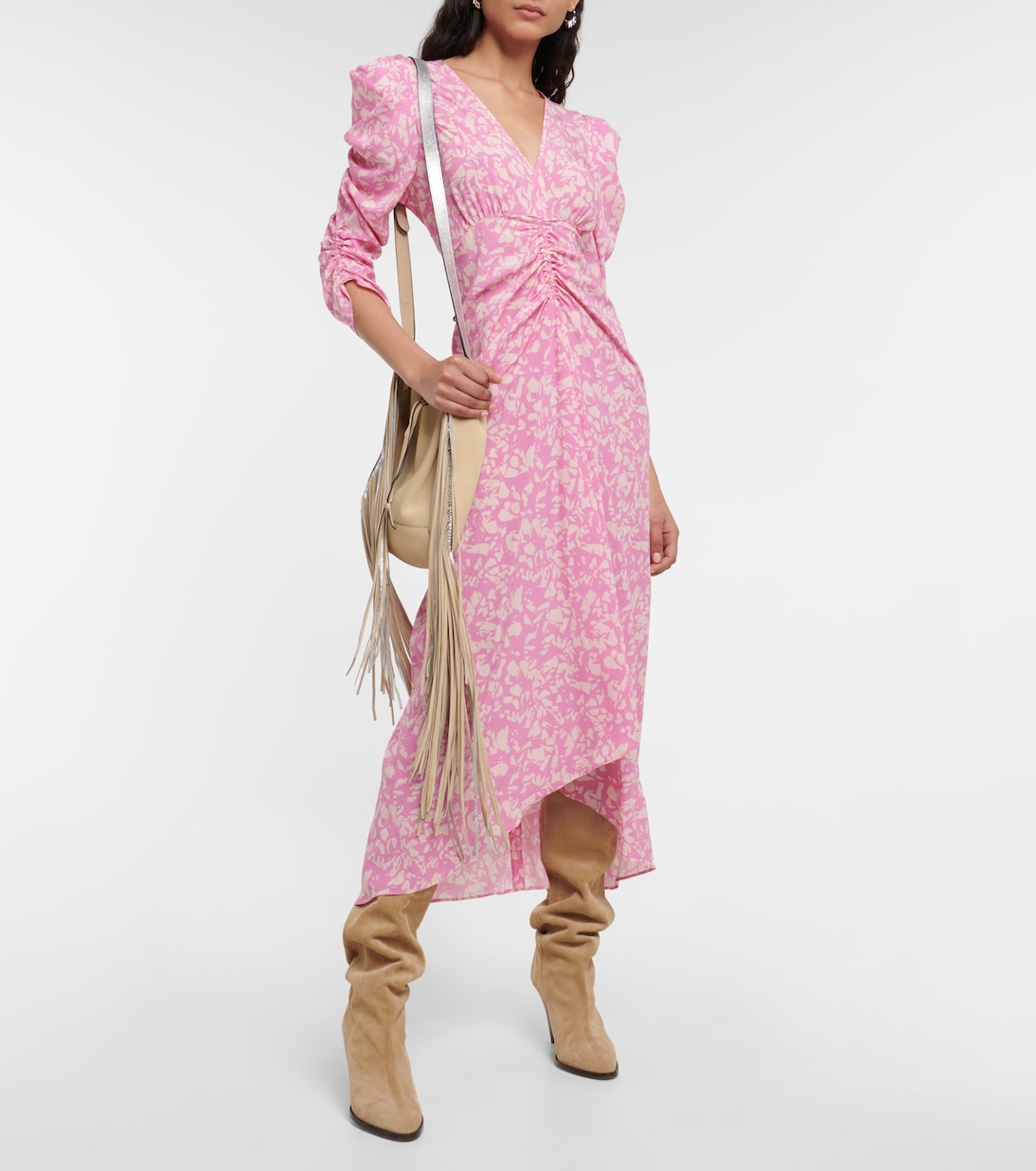 Albini printed silk-blend midi dress | Isabel Marant
