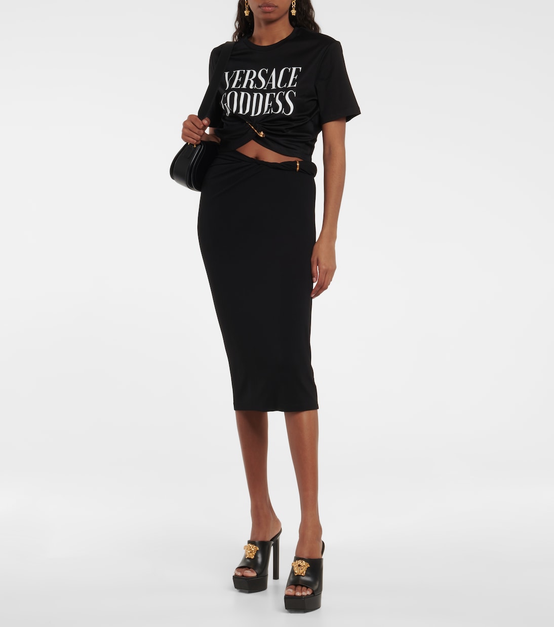 Medusa leather platform mules | Versace