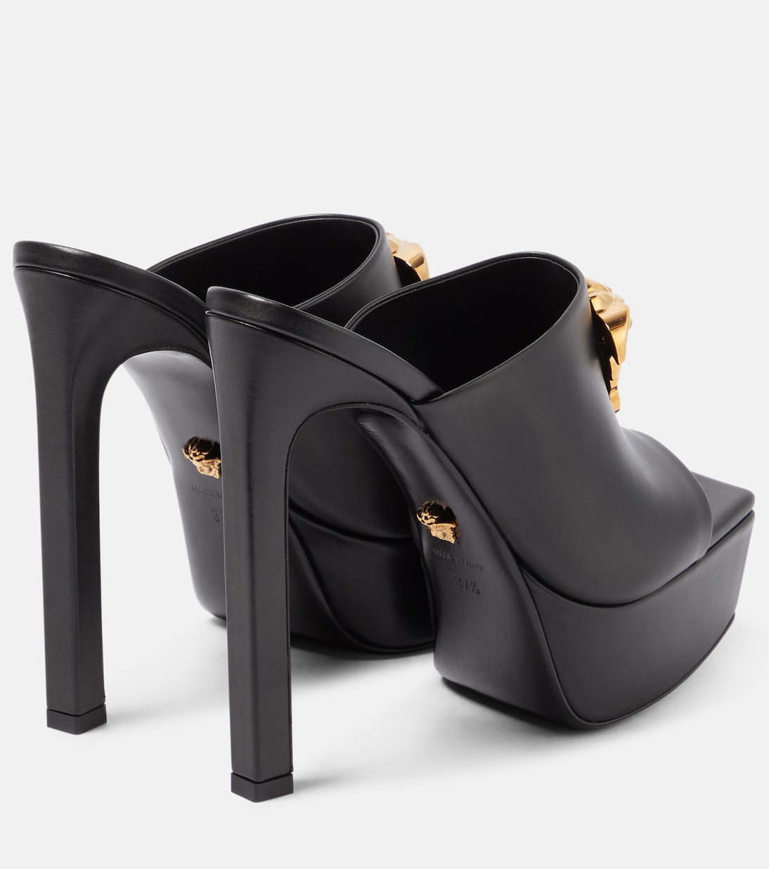 Medusa leather platform mules | Versace
