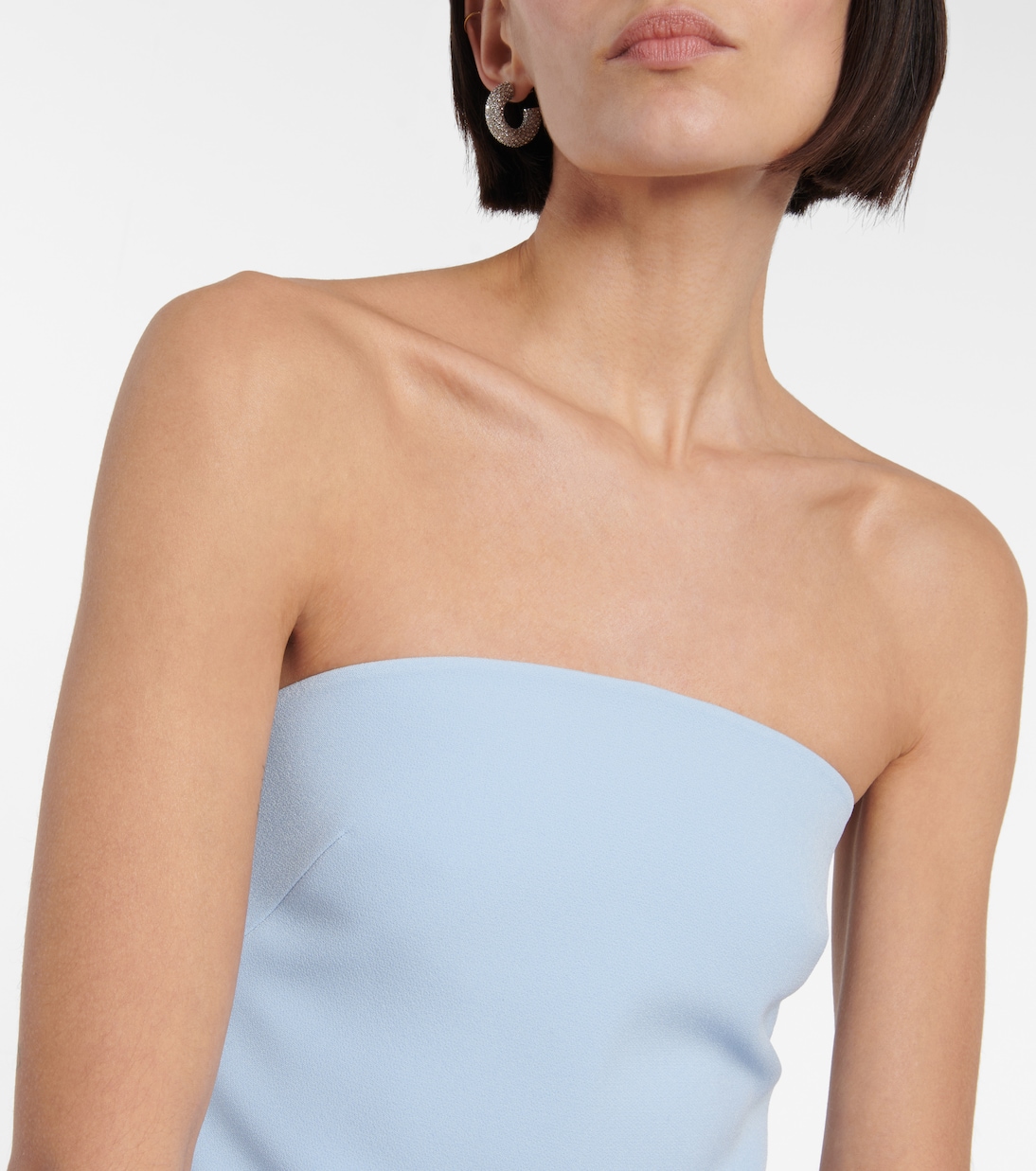 Vestido corto de crepé con plumas | Safiyaa