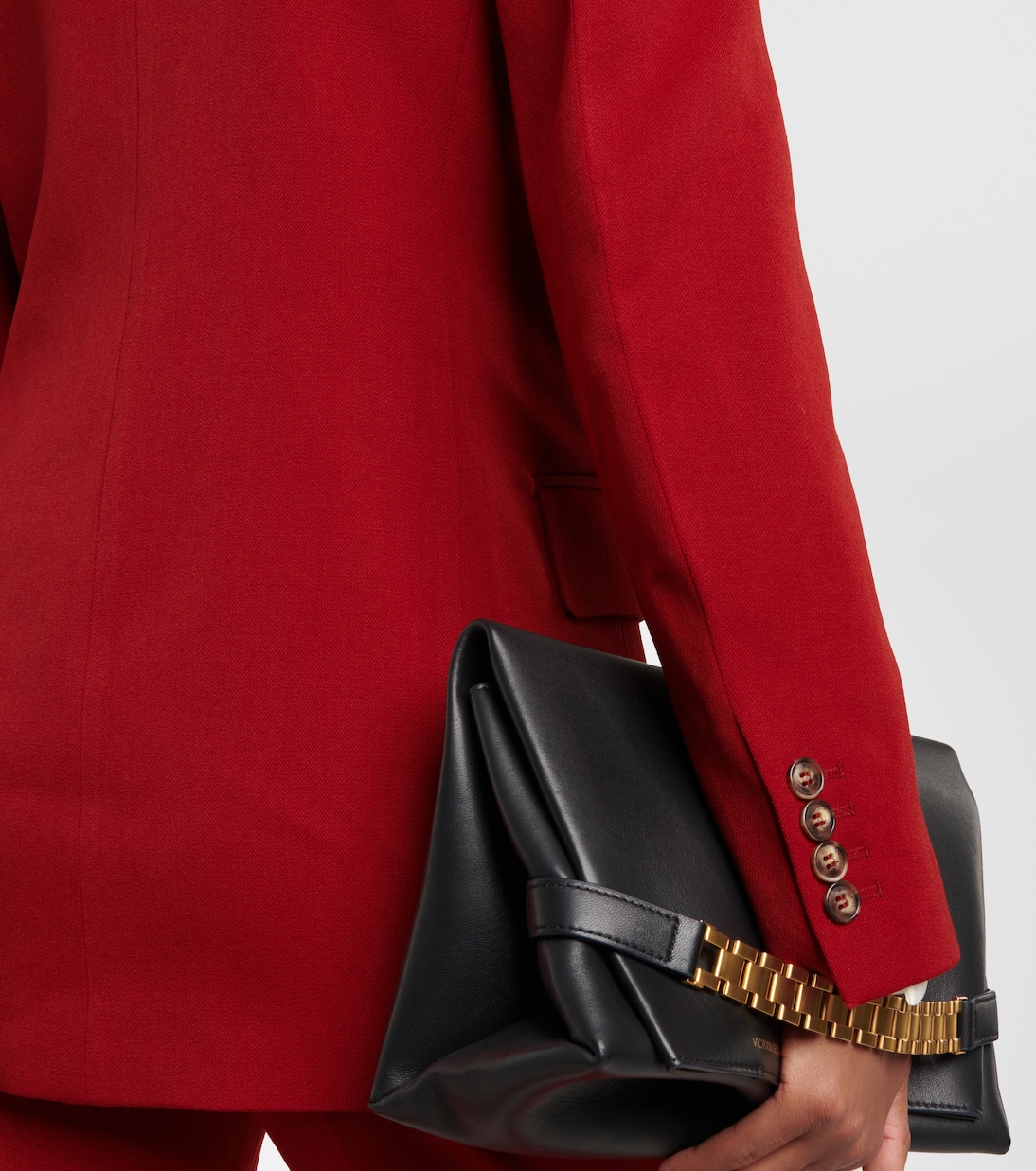 Double-breasted wool-blend blazer | Victoria Beckham