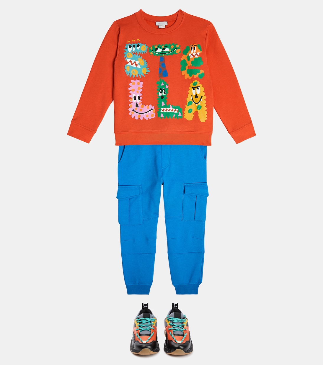 سويت شيرت من القطن الجيرسيه بطبعات | Stella McCartney Kids