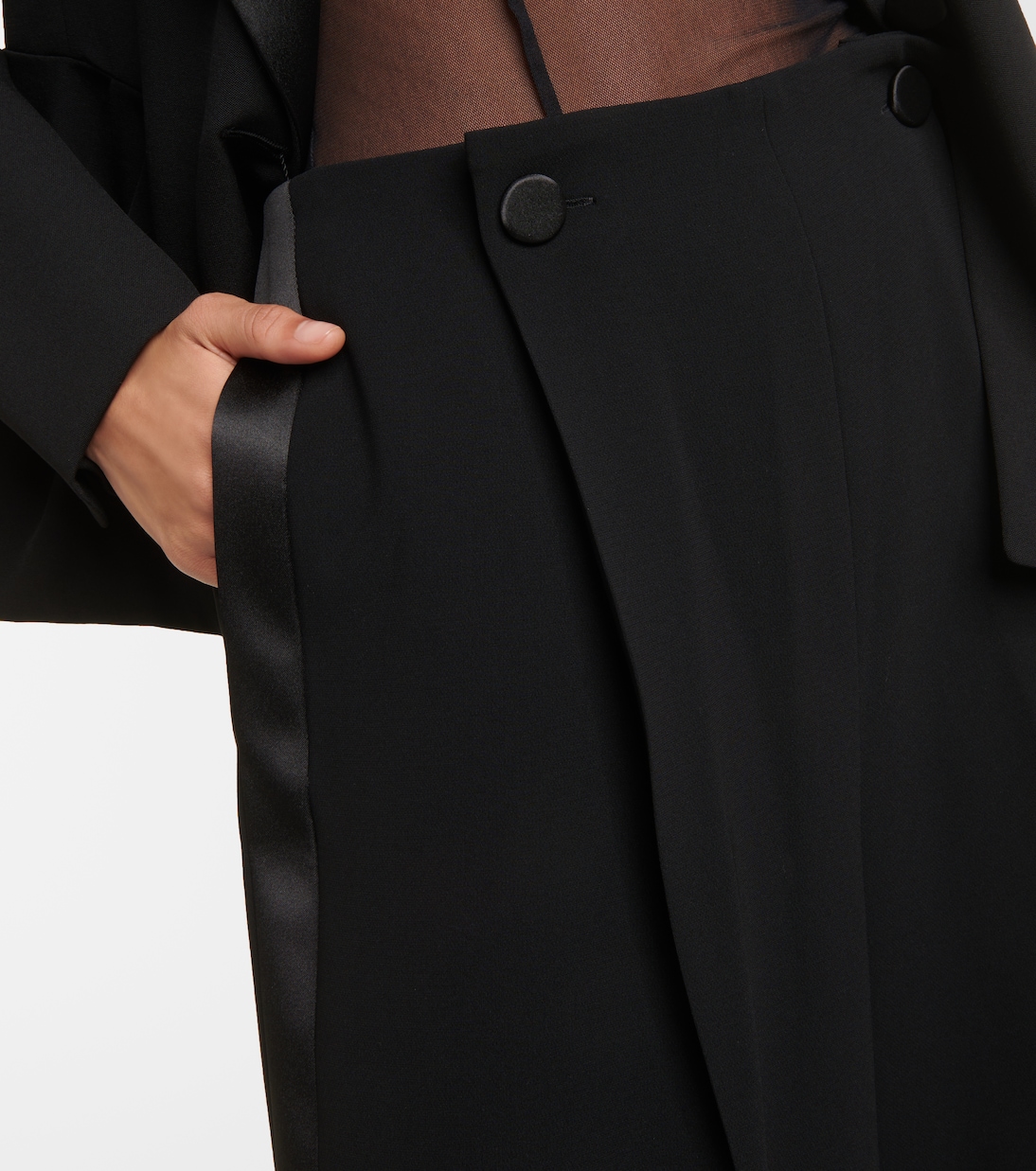 Weite High-Rise-Hose Amedea aus Cady | Max Mara