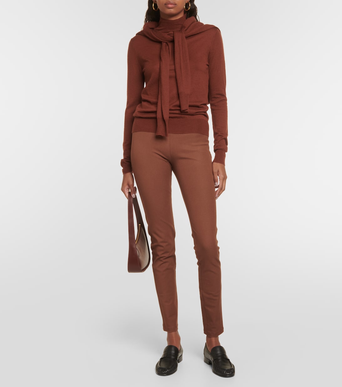Mid-rise gabardine leggings | Joseph