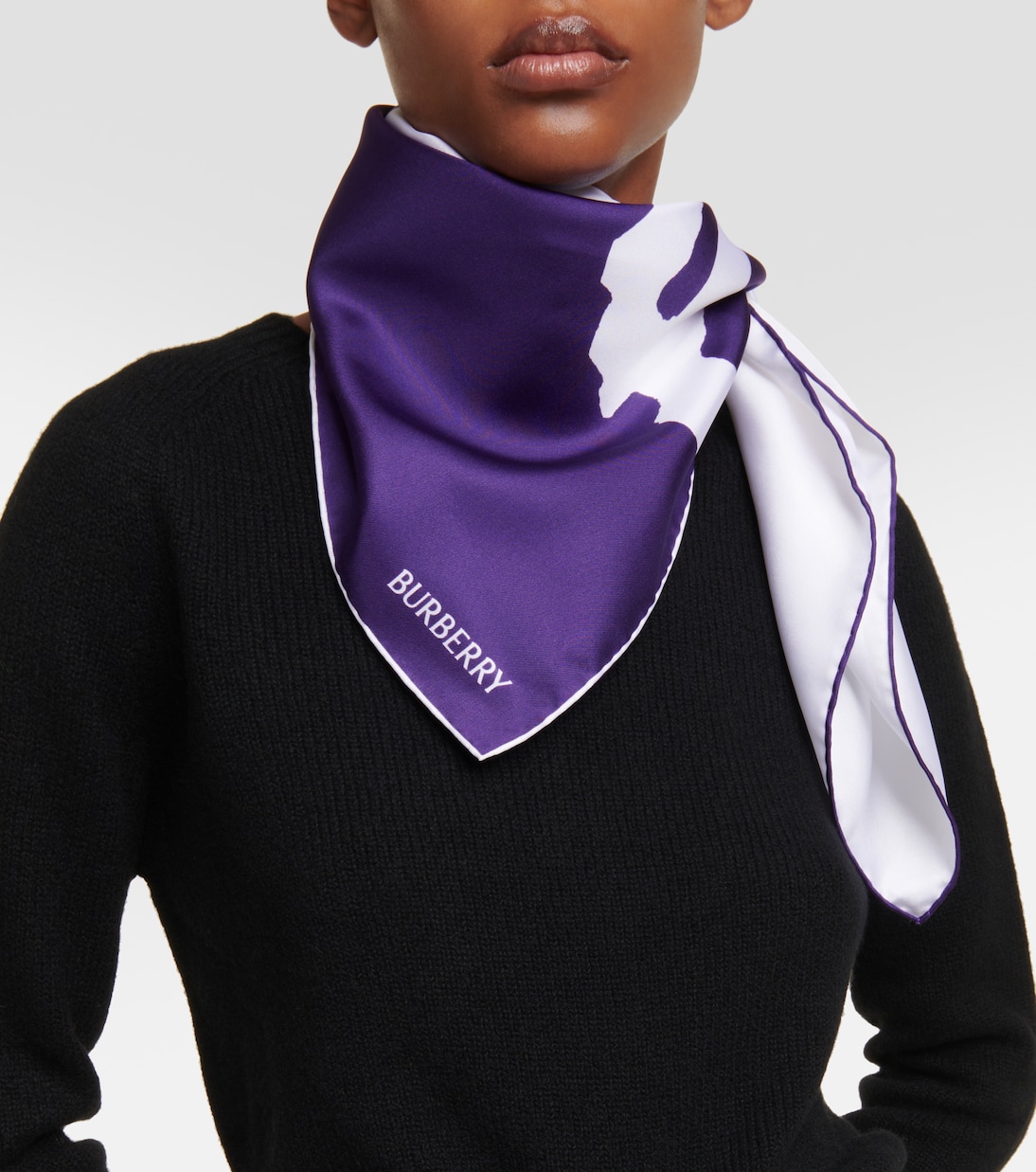 Foulard in seta con stampa | Burberry
