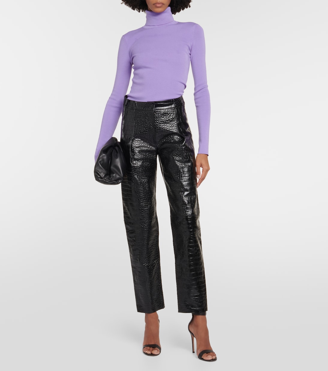 Legging en cuir à taille haute | Victoria Beckham