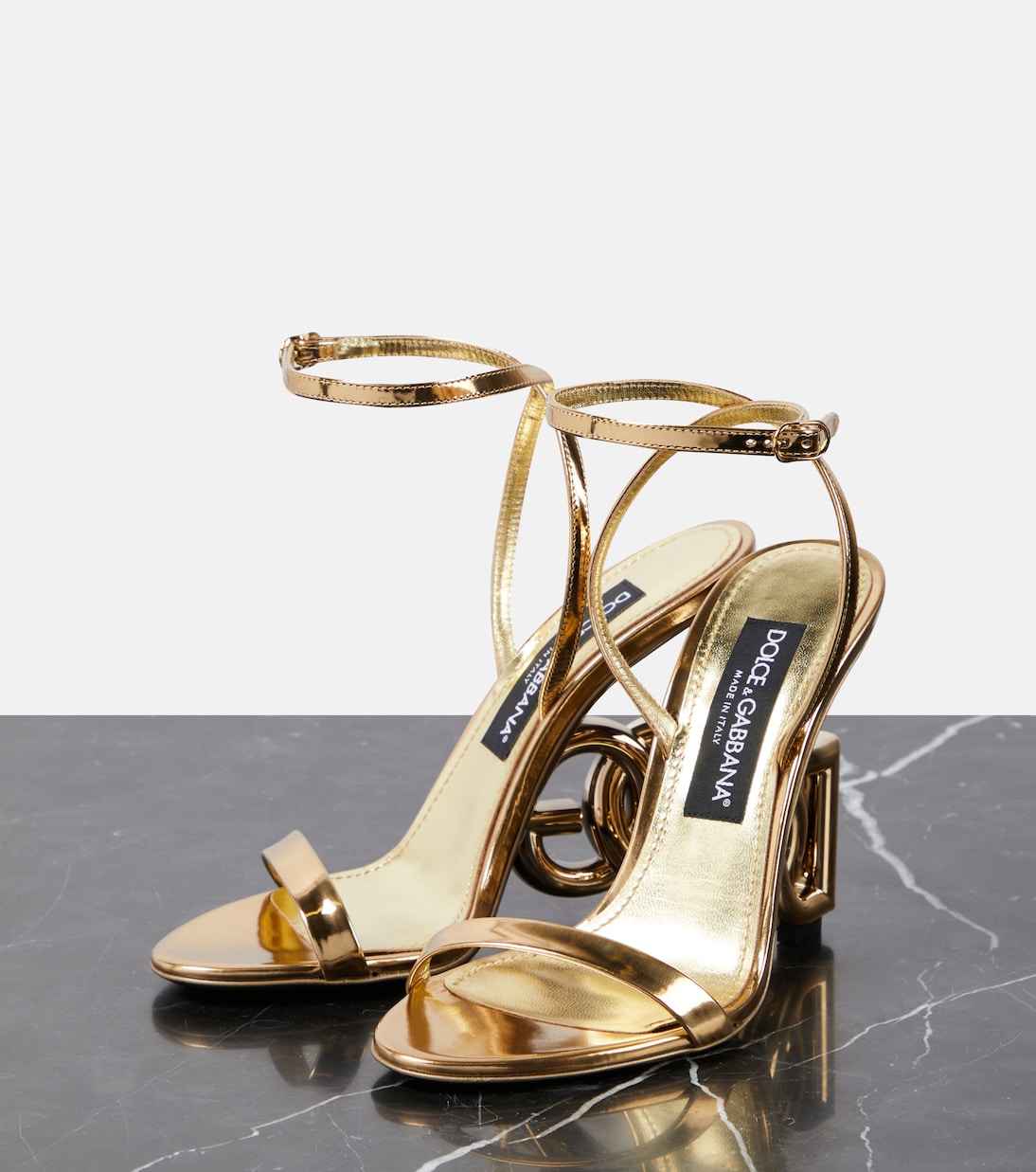 DG mirrored leather sandals | Dolce&Gabbana