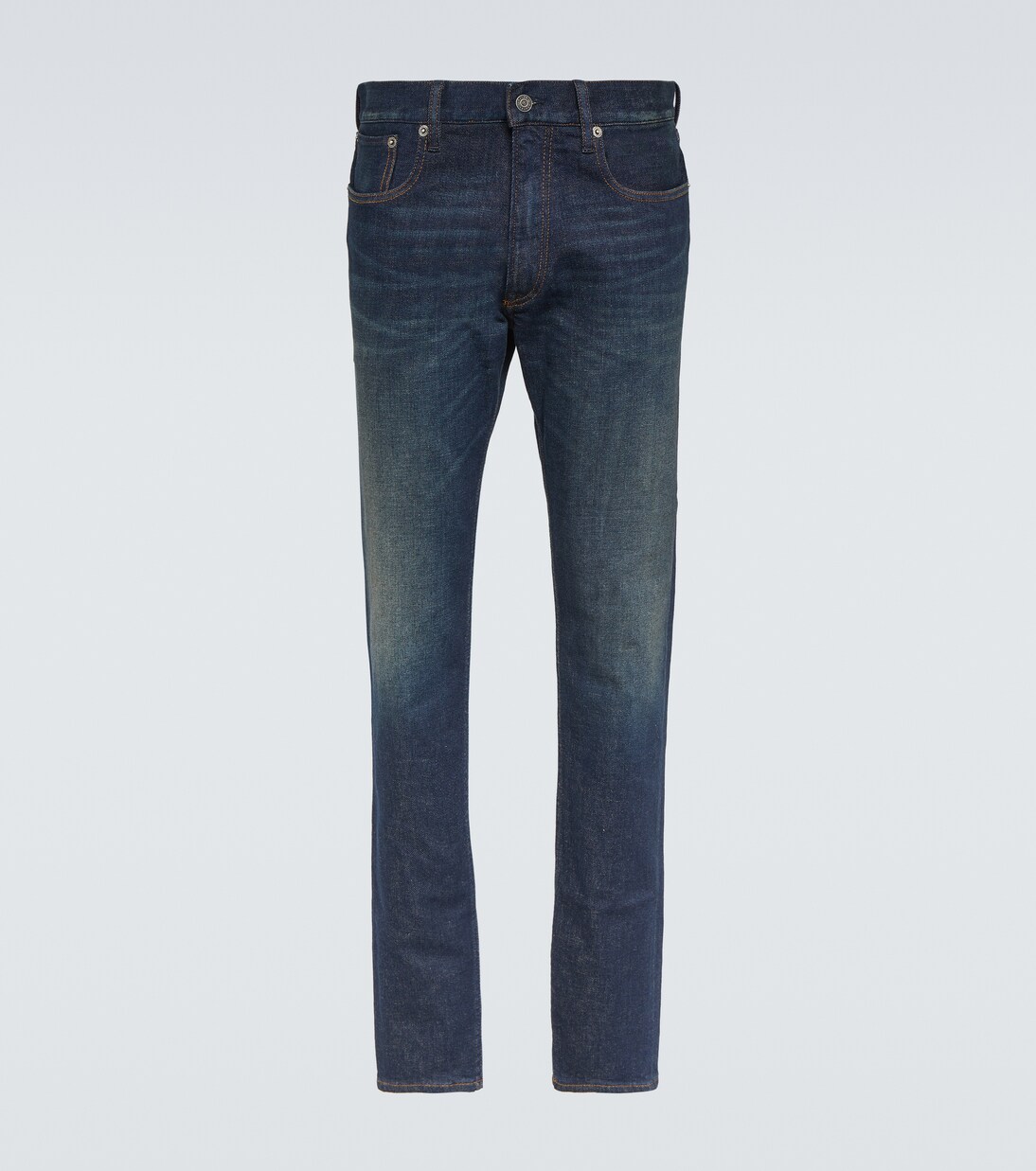 Faded slim jeans in blue - Ralph Lauren Purple Label | Mytheresa Faded slim jeans in blue - Ralph Lauren Purple Label | Mytheresa