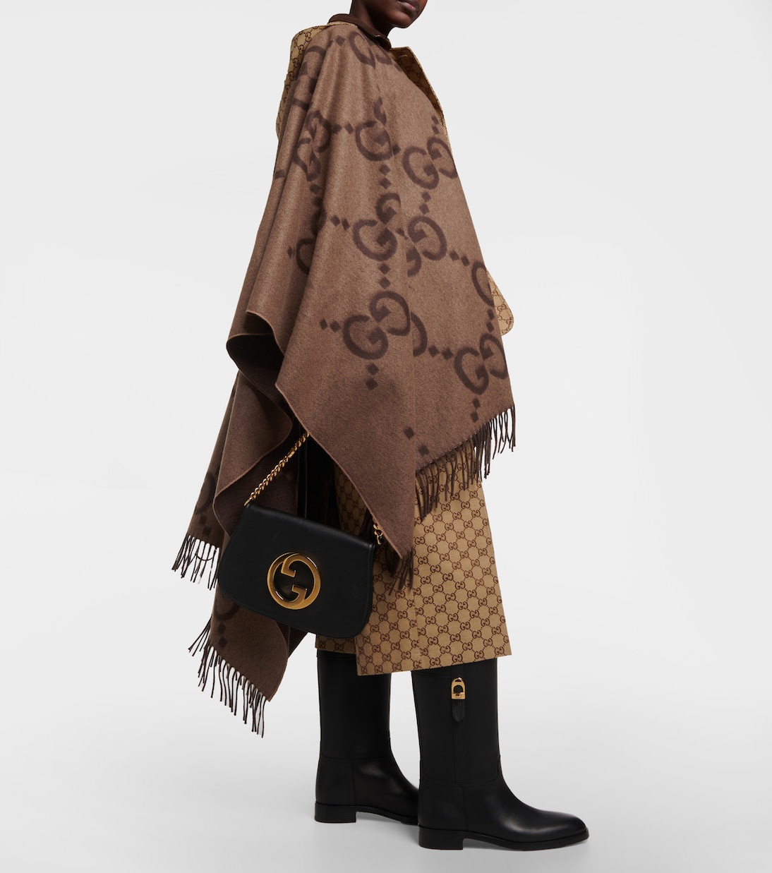 Capa reversible de cachemir con Jumbo GG  | Gucci
