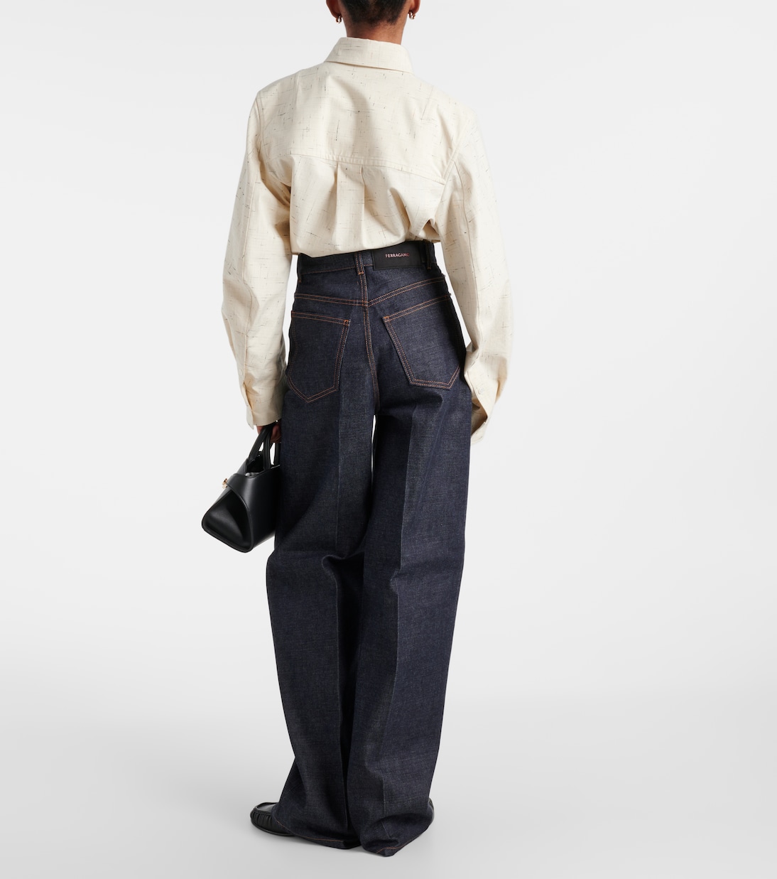 High-Rise Wide-Leg Jeans | Ferragamo