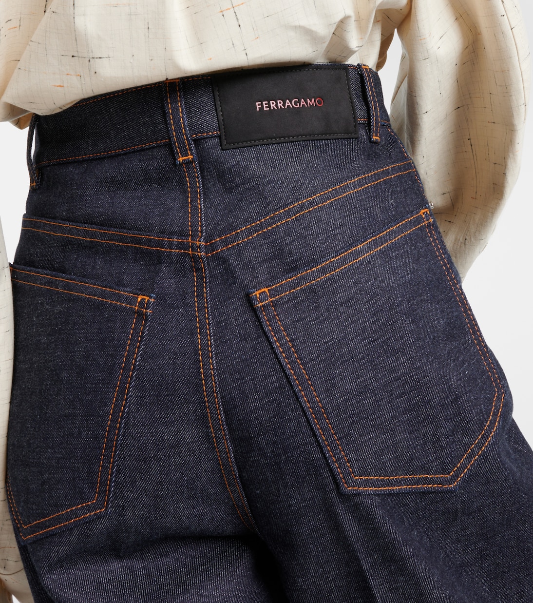 High-Rise Wide-Leg Jeans | Ferragamo