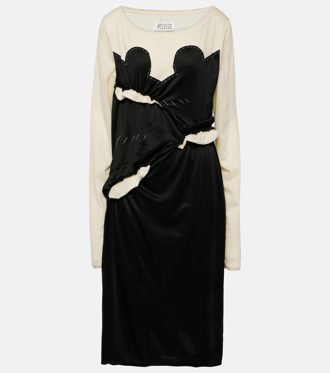 Abito midi Spliced in jersey | Maison Margiela