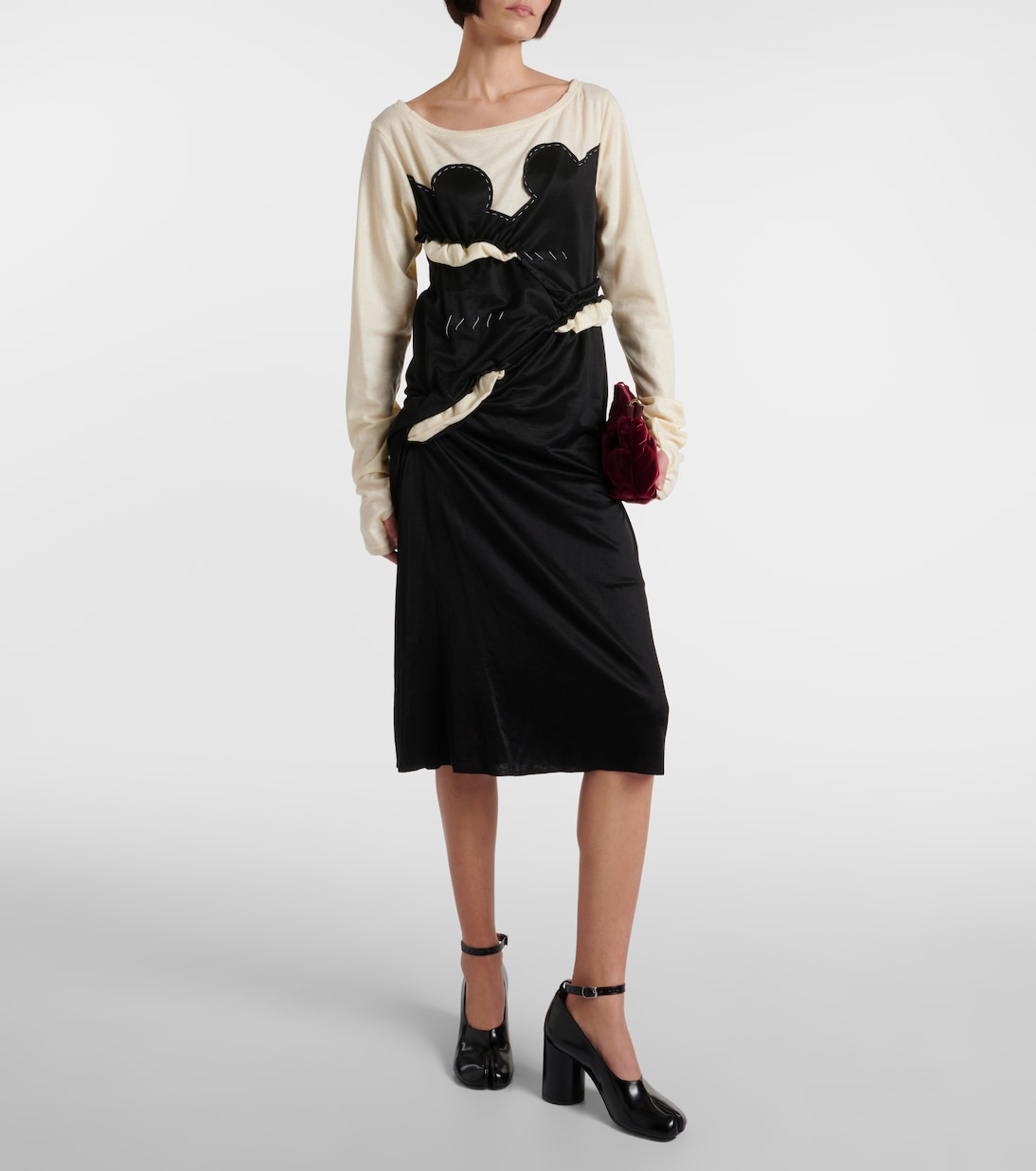 Abito midi Spliced in jersey | Maison Margiela