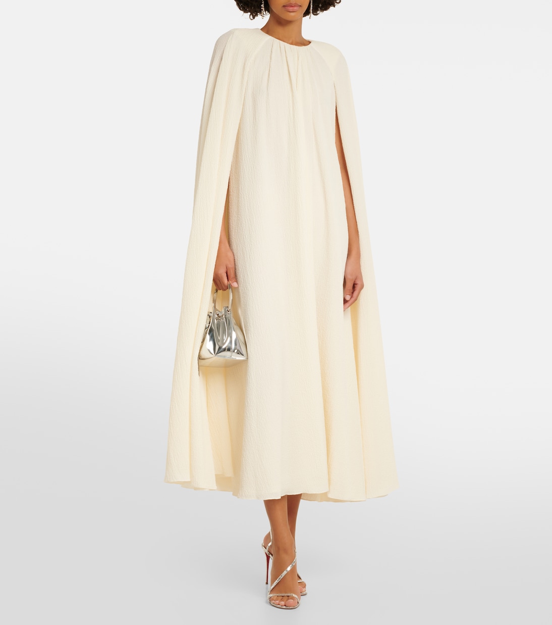 Novia - vestido midi Olivette con capa | Emilia Wickstead
