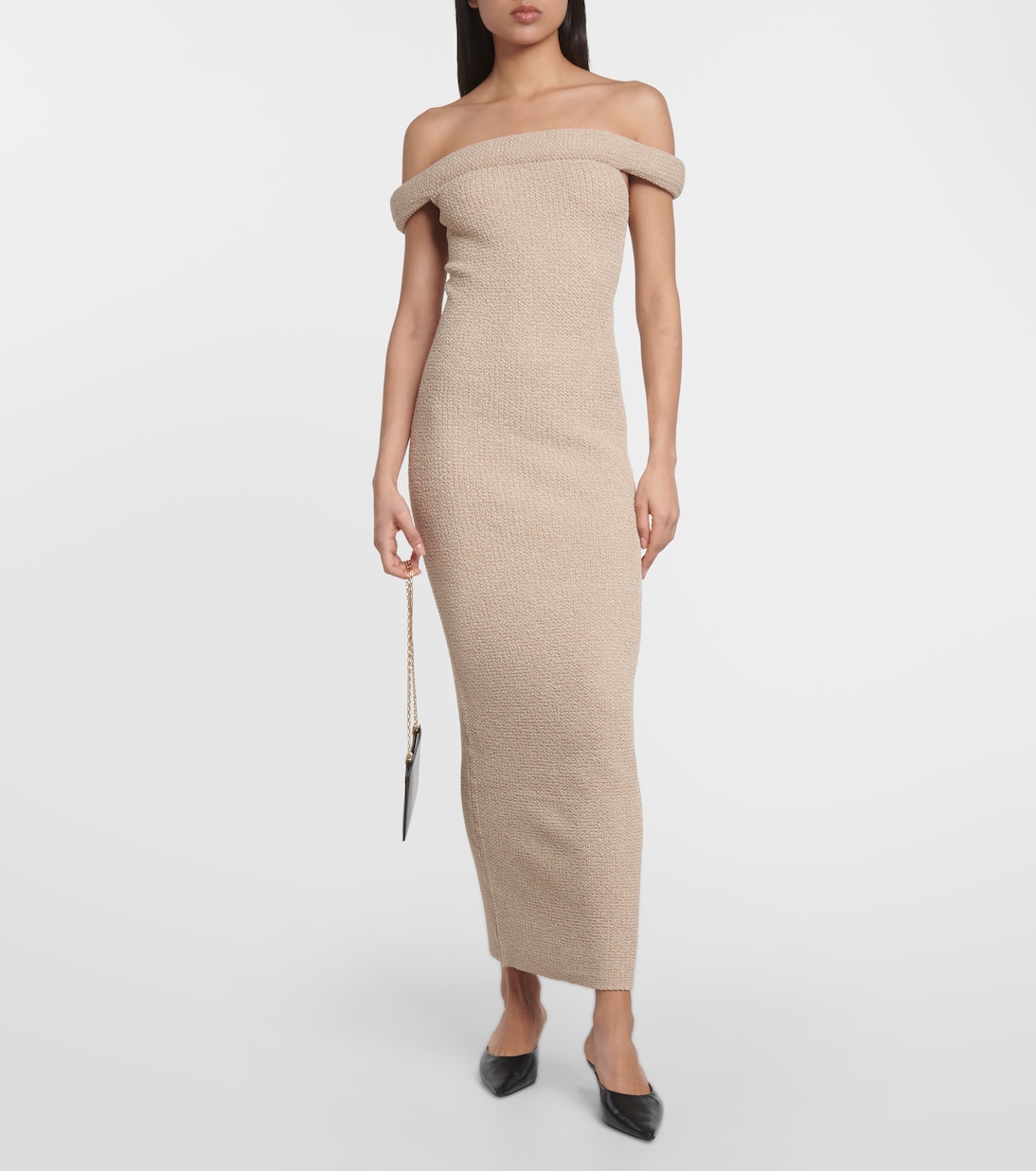 Vestido midi con hombros descubiertos | Toteme