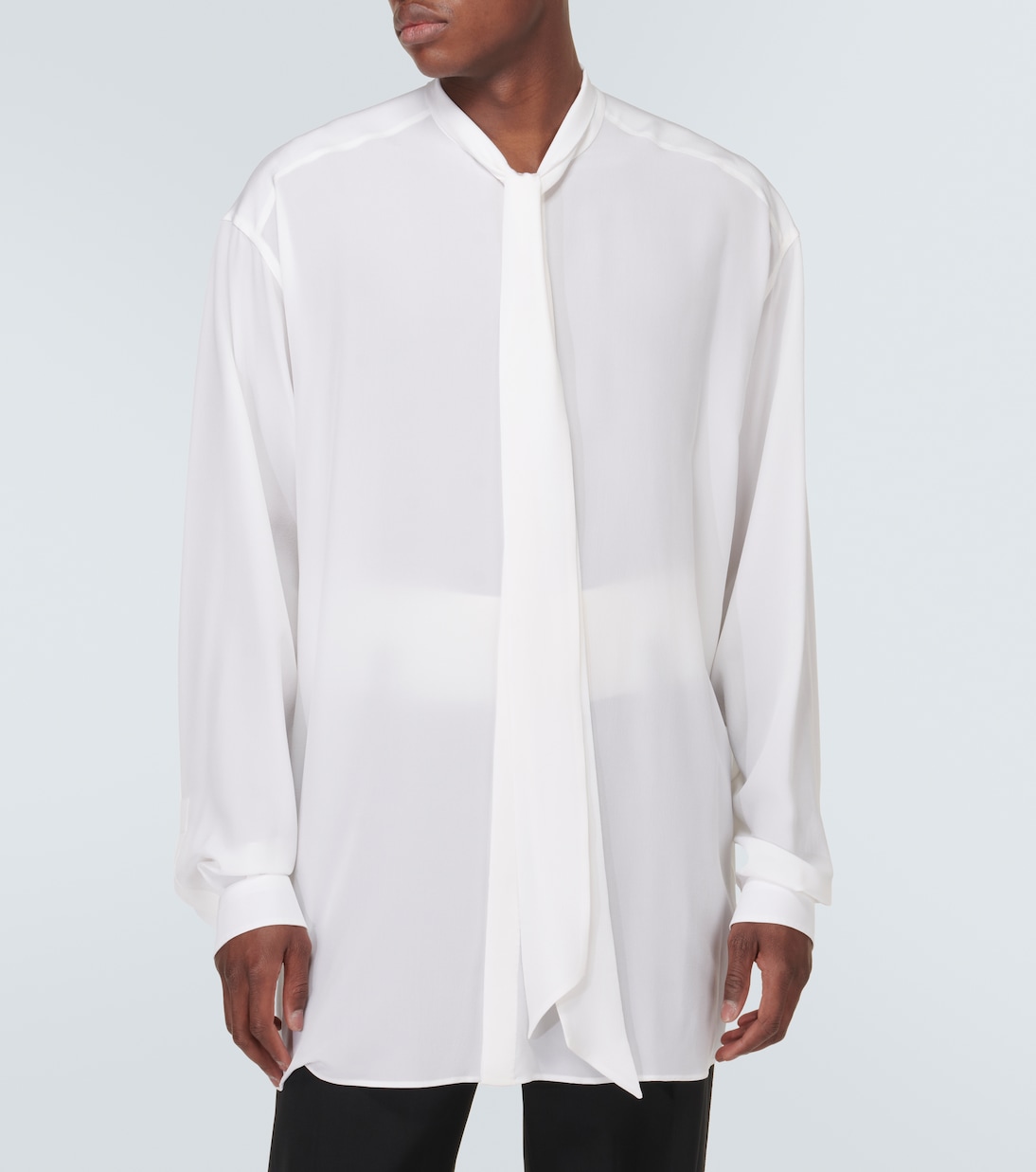 Oversize-Hemd aus Crêpe de Chine aus Seide | Dolce&Gabbana