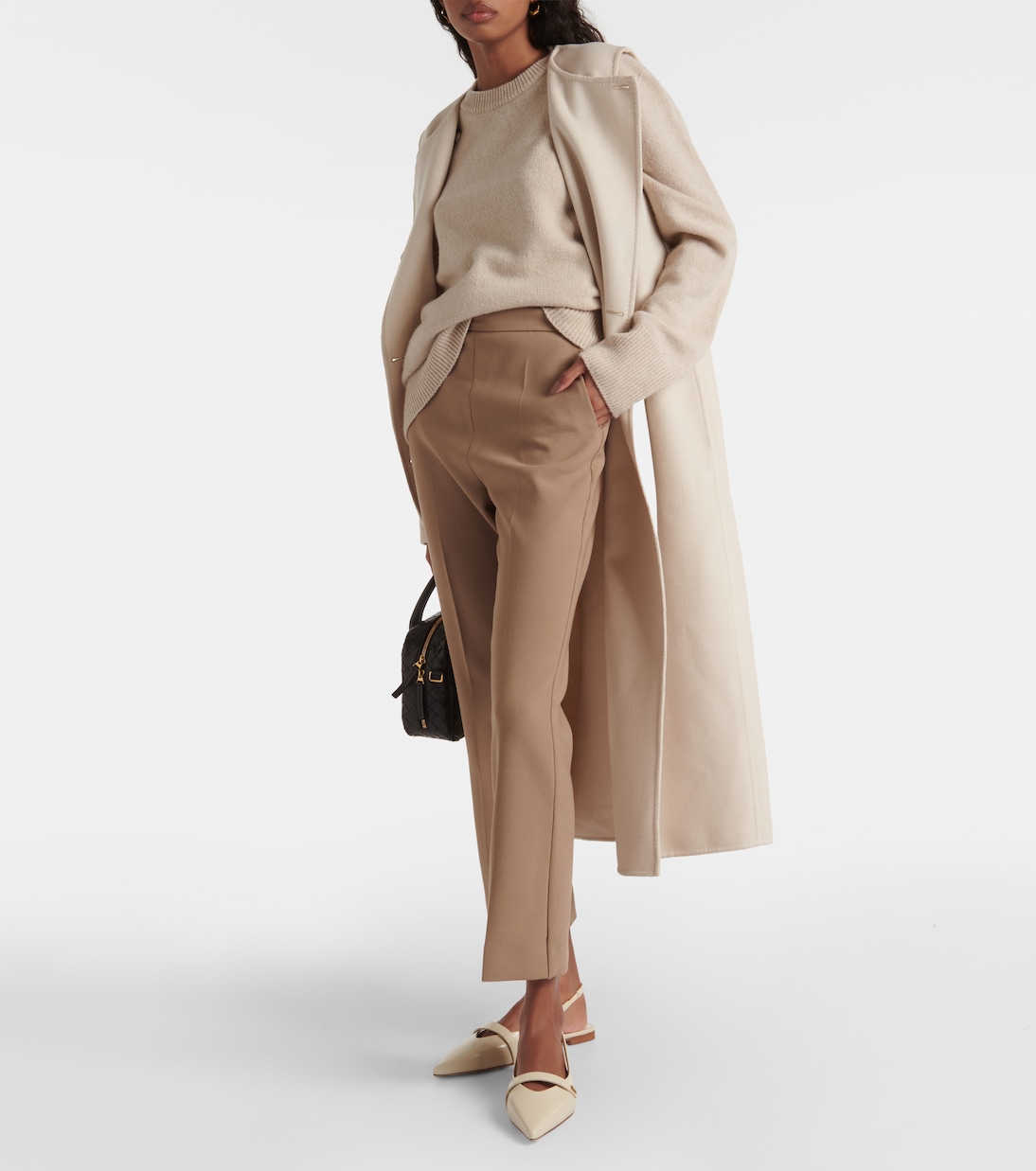 Nepeta wool-blend crêpe straight pants  | Max Mara