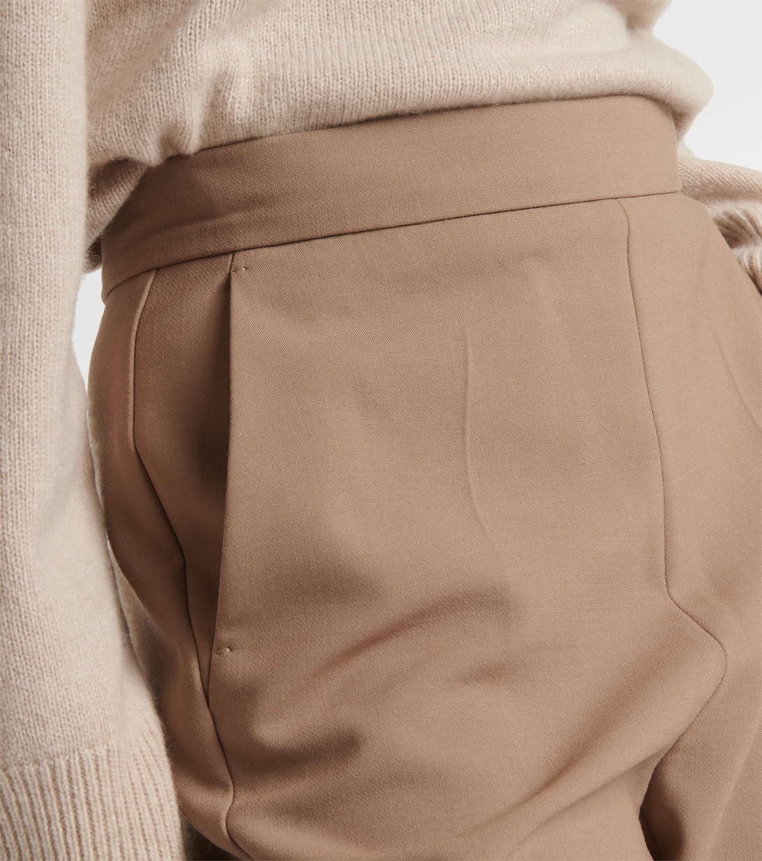 Nepeta wool-blend crêpe straight pants  | Max Mara