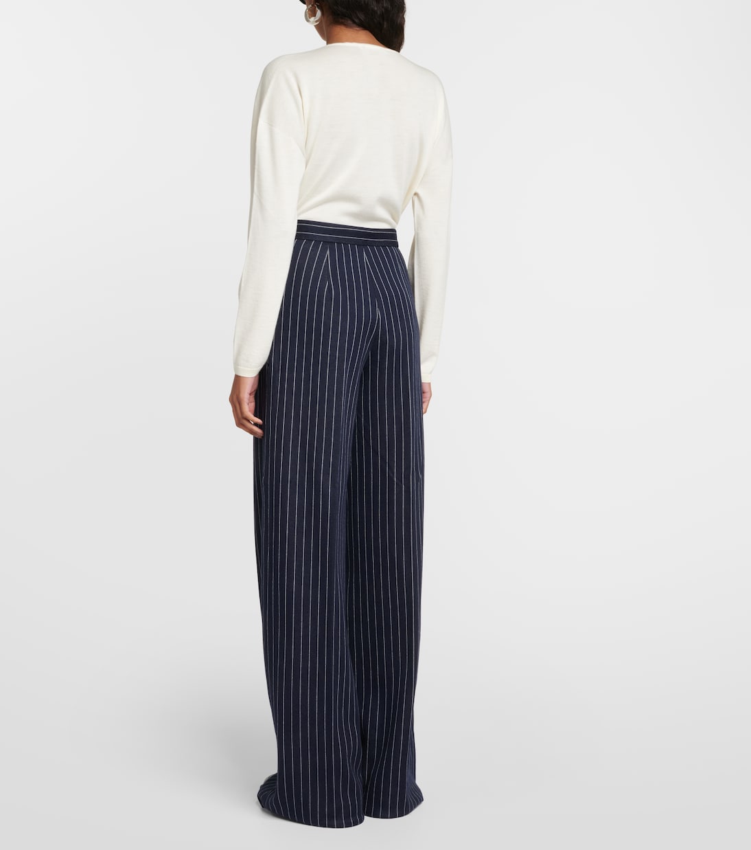 Pantalon ample Benito rayé | Max Mara