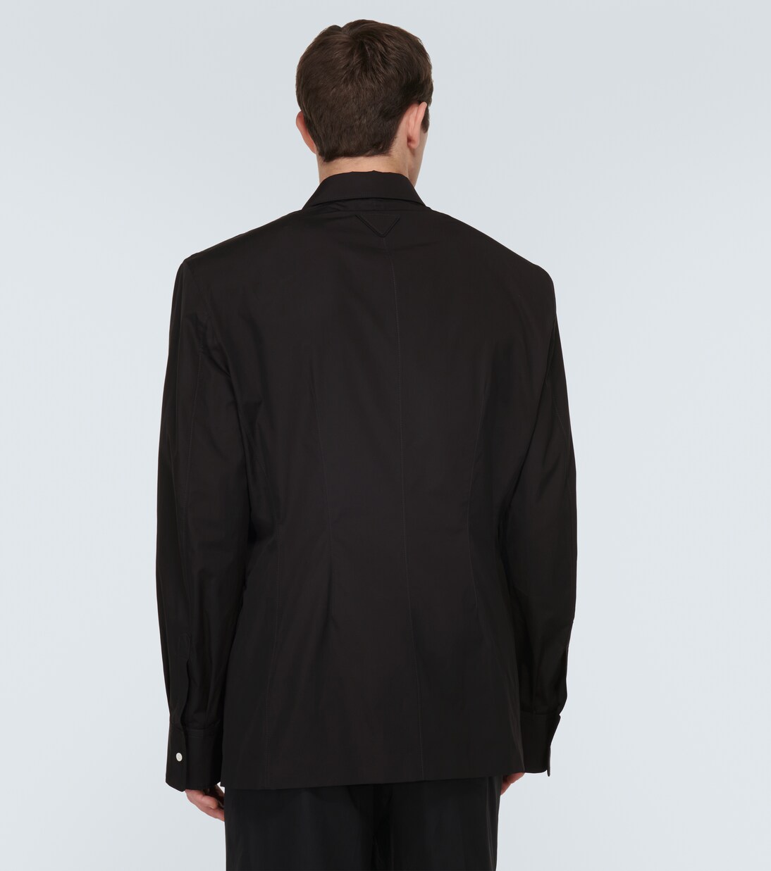 Blazer de algodón de botonadura simple | Prada
