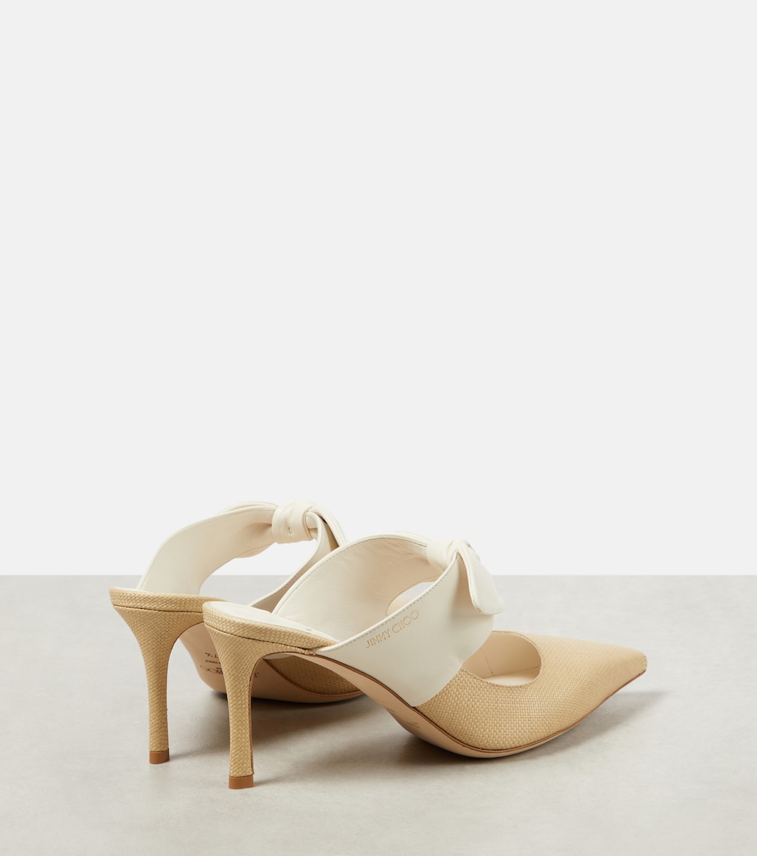 Mules Rali 75 aus Raffiabast und Leder | Jimmy Choo
