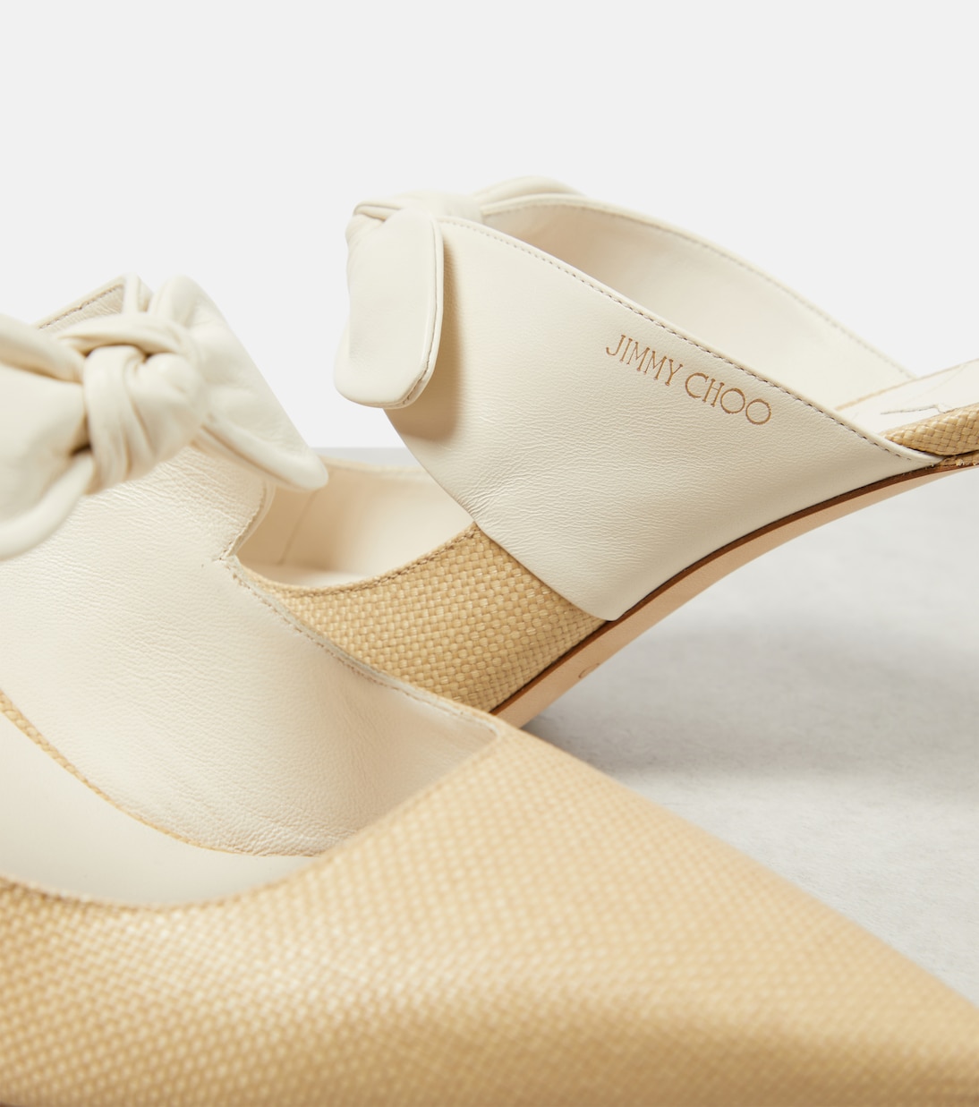 Mules Rali 75 aus Raffiabast und Leder | Jimmy Choo