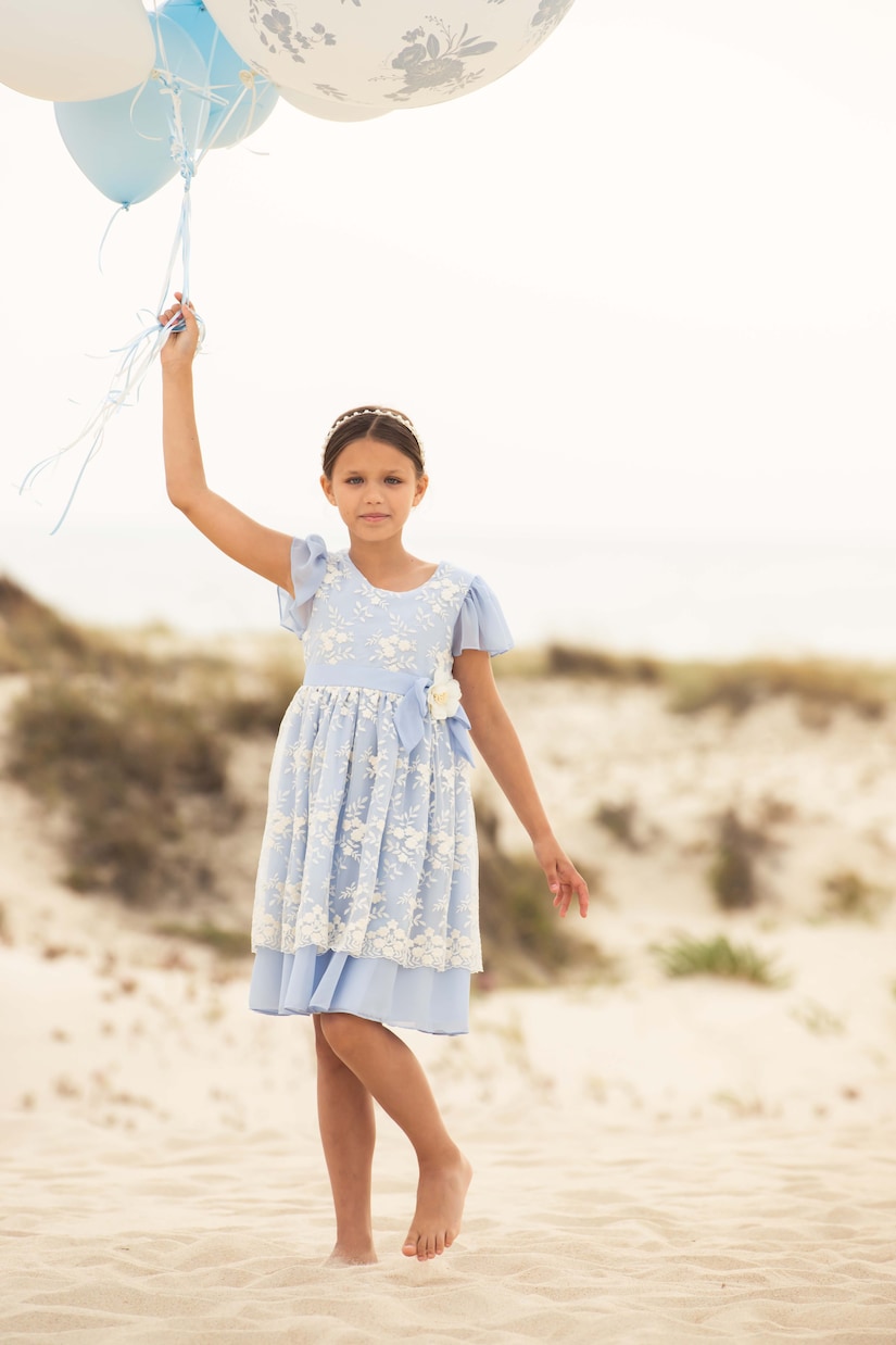 Embroidered chiffon and tulle dress | Patachou