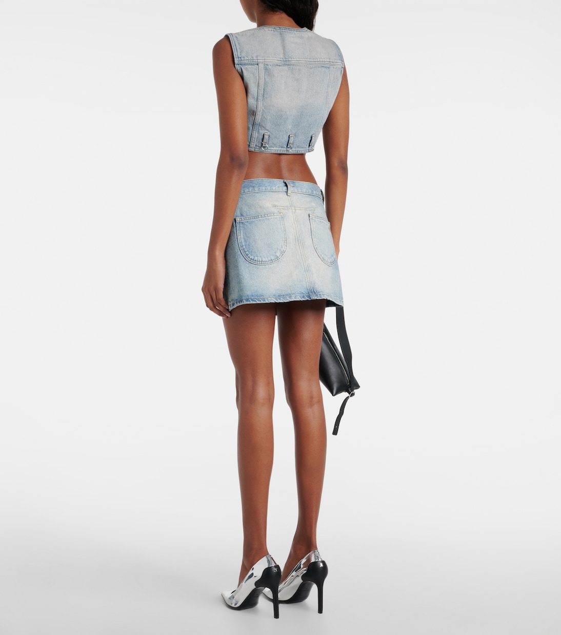 Mini-jupe Multiflex en jean | Courrèges