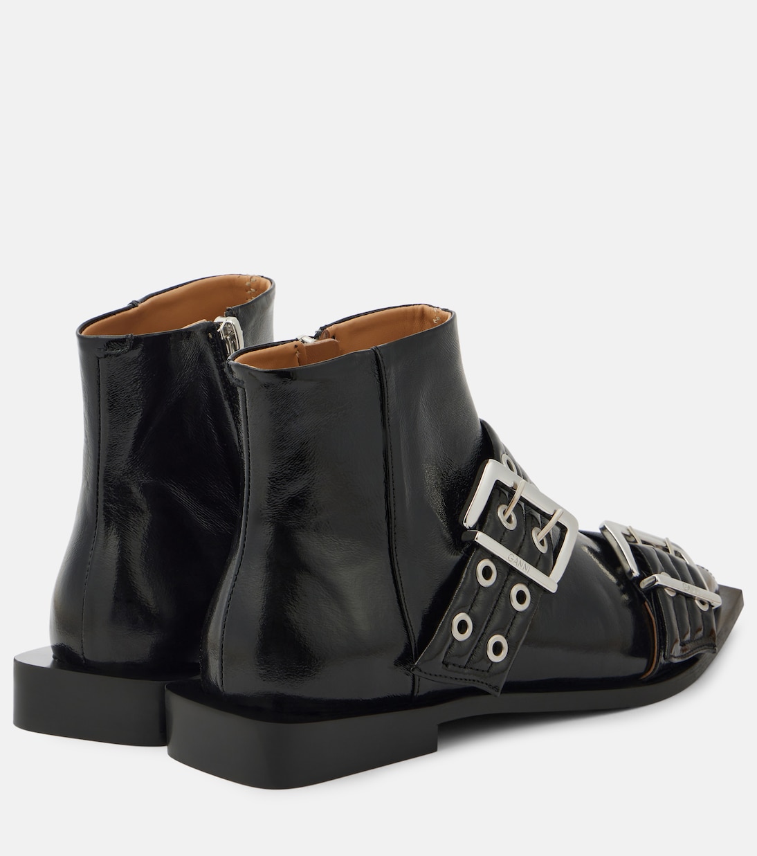 Ankle Boots aus Lederimitat | Ganni