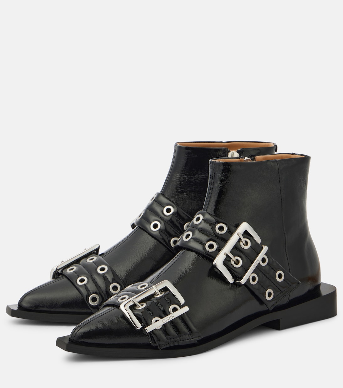 Ankle Boots aus Lederimitat | Ganni