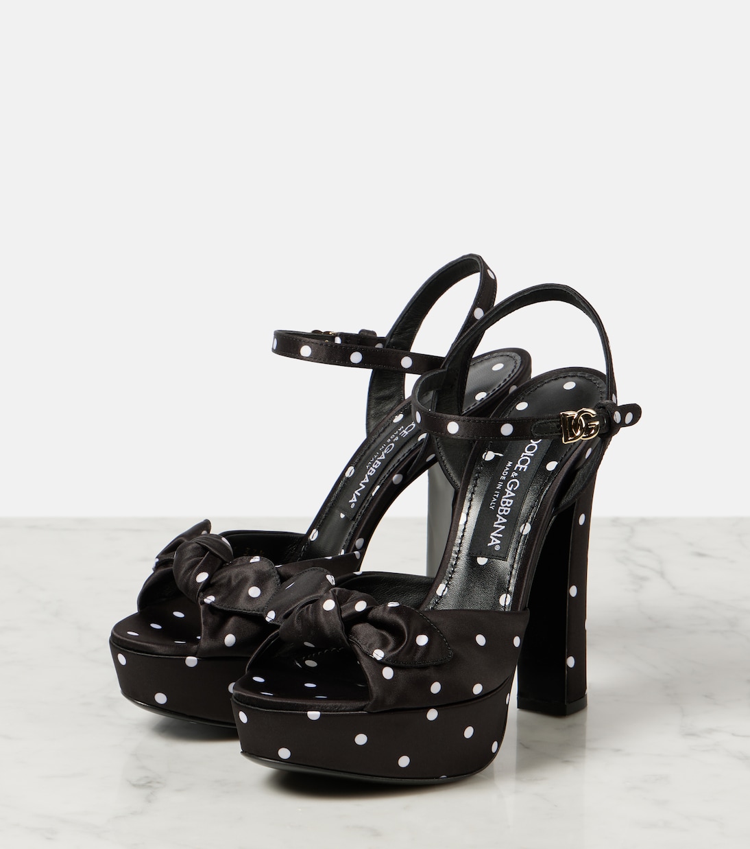 Sandali in raso con plateau  | Dolce&Gabbana