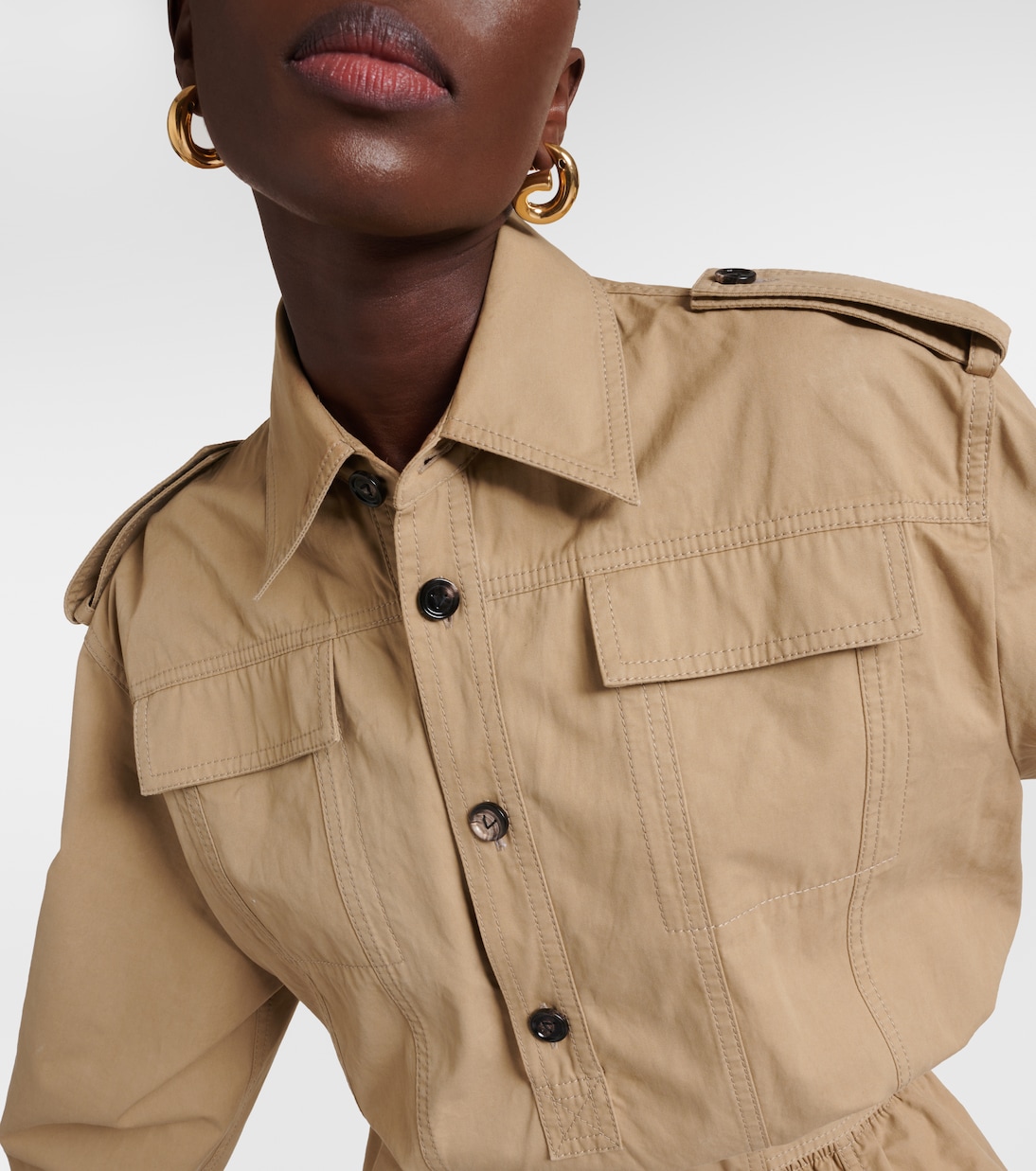 Abito chemisier in twill di cotone | Bottega Veneta