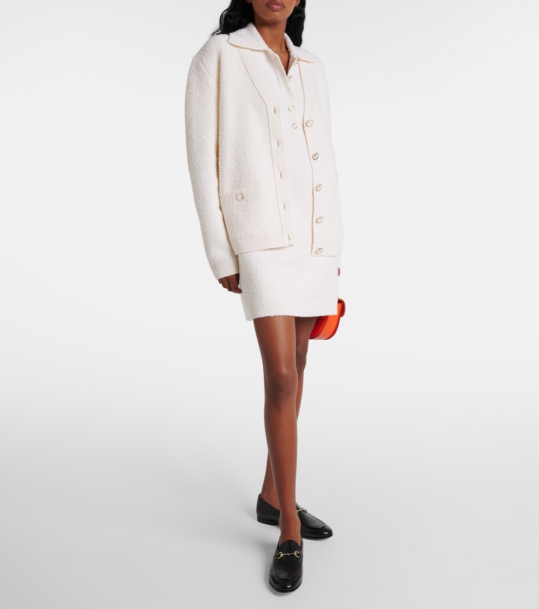 Interlocking G wool-blend bouclé cardigan | Gucci