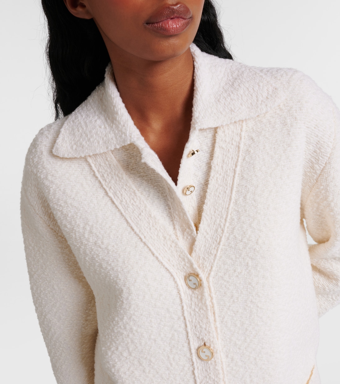 Interlocking G wool-blend bouclé cardigan | Gucci