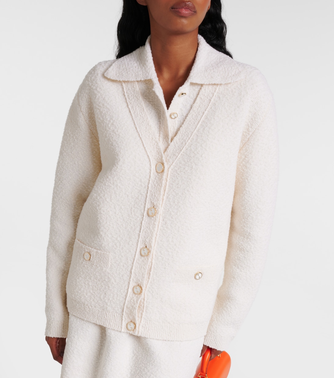 Interlocking G wool-blend bouclé cardigan | Gucci