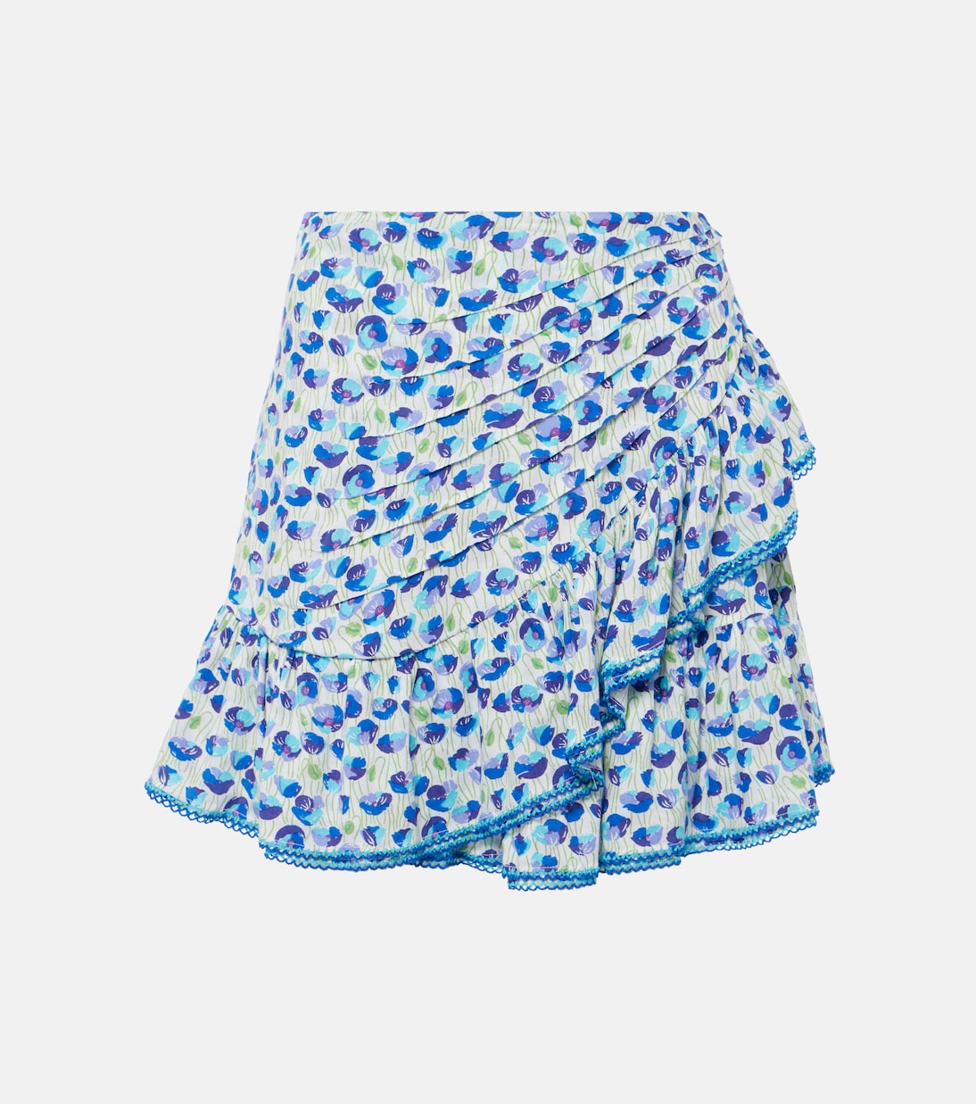 Mabelle printed shirred miniskirt | Poupette St Barth