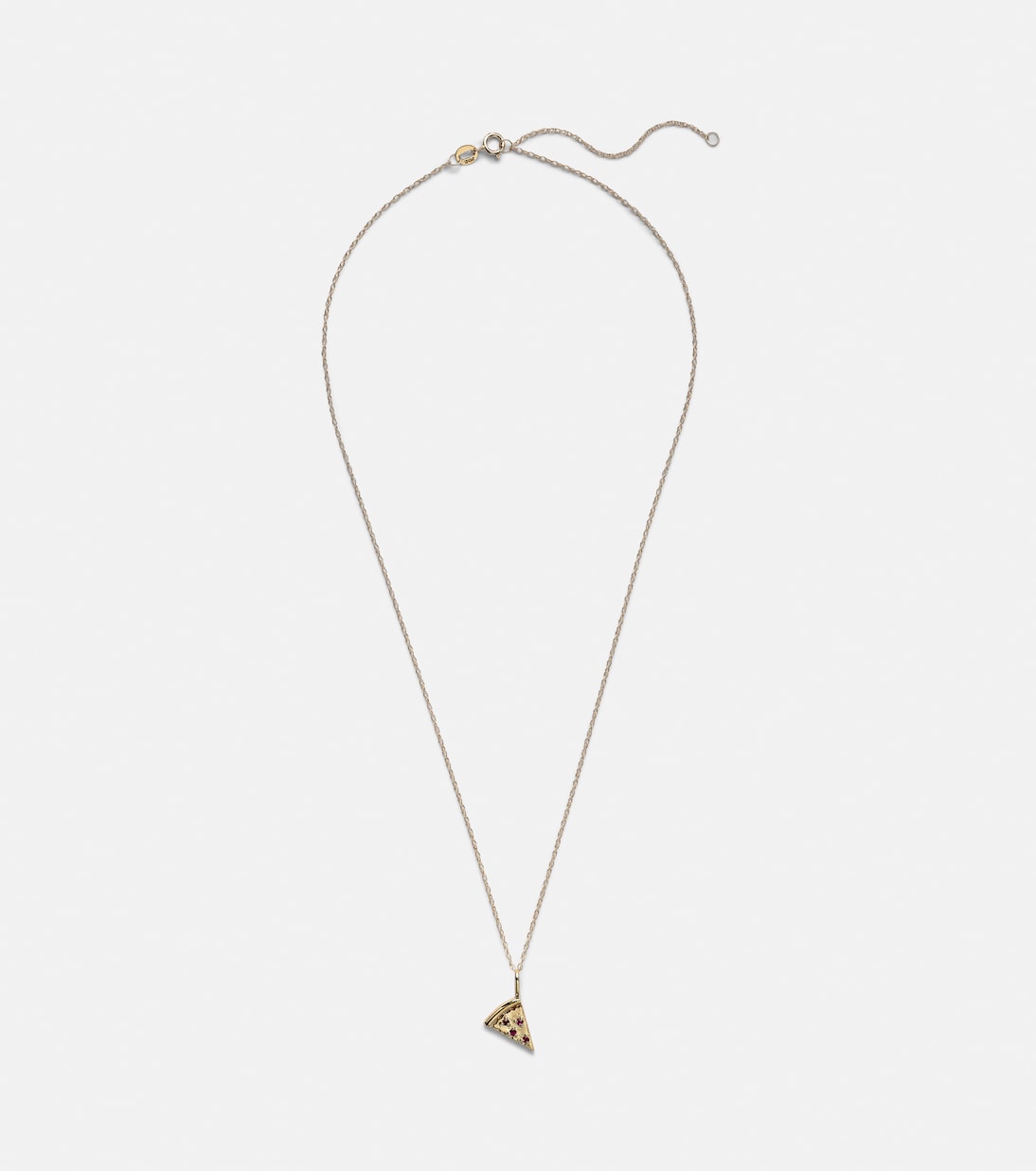 Take a Pizza My Heart 10kt gold necklace with ruby | Stone and Strand