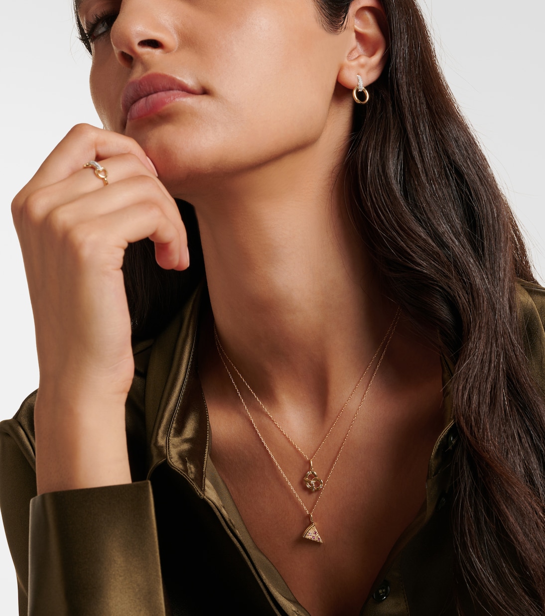 Take a Pizza My Heart 10kt gold necklace with ruby | Stone and Strand