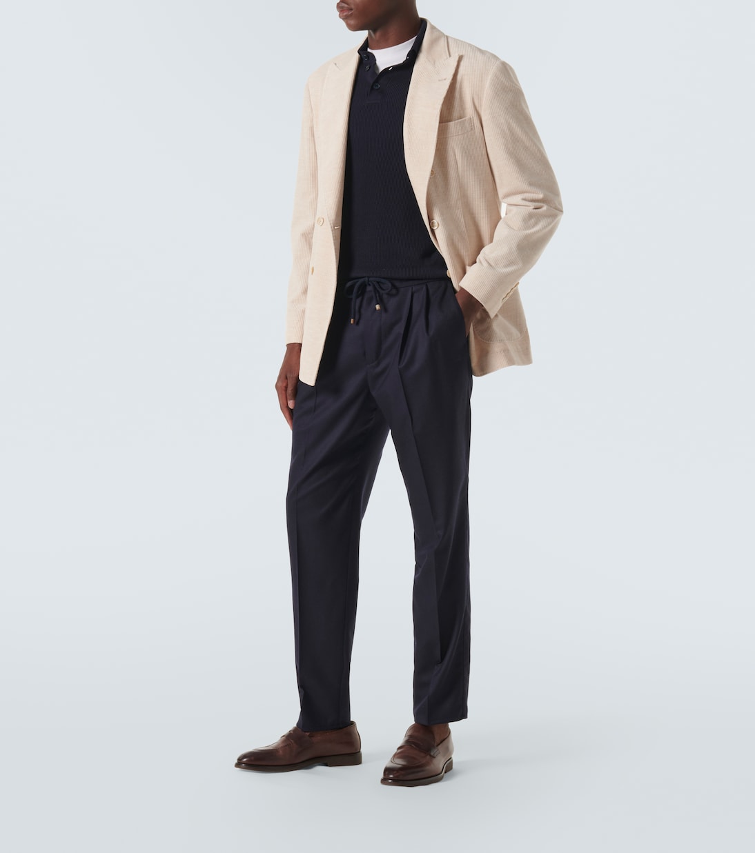 Pantalon droit en laine vierge | Brunello Cucinelli