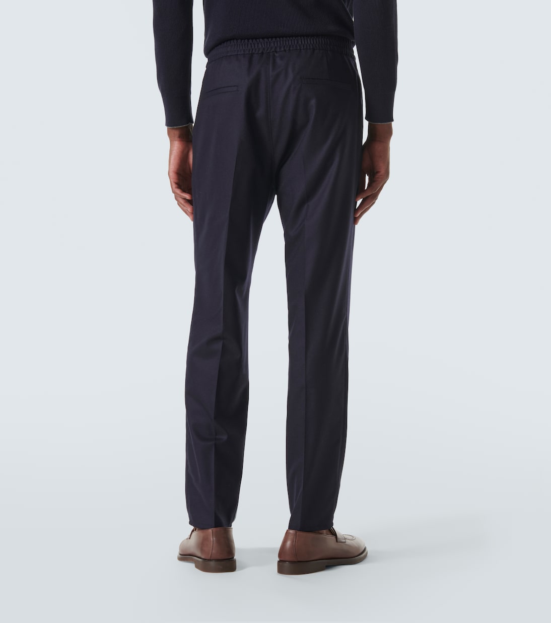 Pantalon droit en laine vierge | Brunello Cucinelli