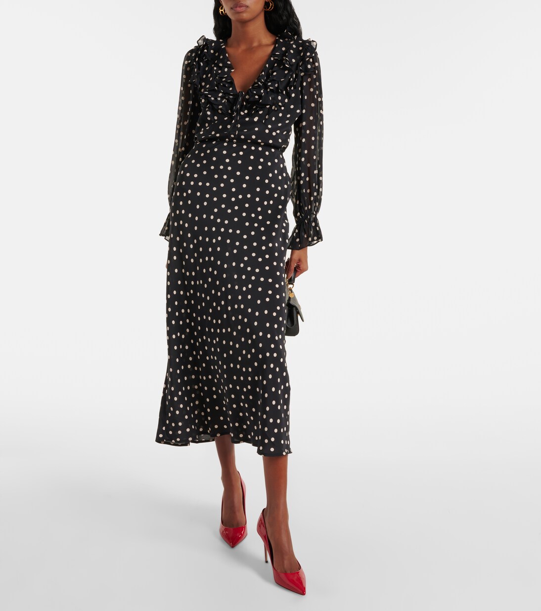 Ardith polka-dot silk slip skirt in black - Rixo | Mytheresa